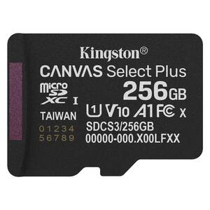 Kingston microSD 256GB C10 UHS-I A1 V10 R150MB/s Карта памяти