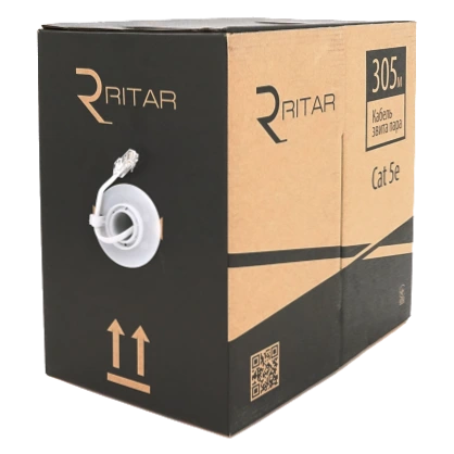 Кабель для внутрішнiх робіт КПВ UTP 4*2*0.5 ССА cat 5E 305 м