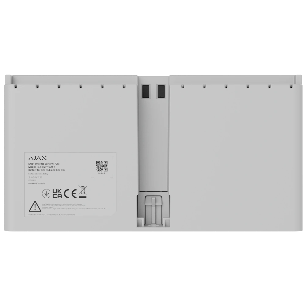 Ajax EN54 Internal Battery (72h) white для Fire Hub і Fire Rex