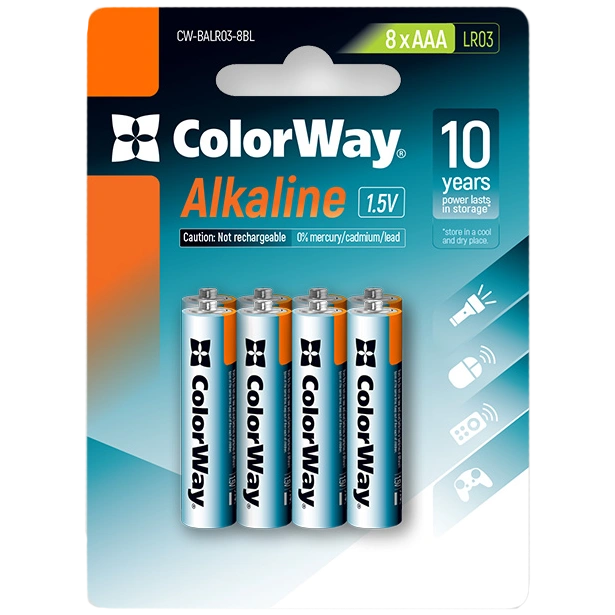 СolorWay Alkaline Power лужні AAA (8шт) blister