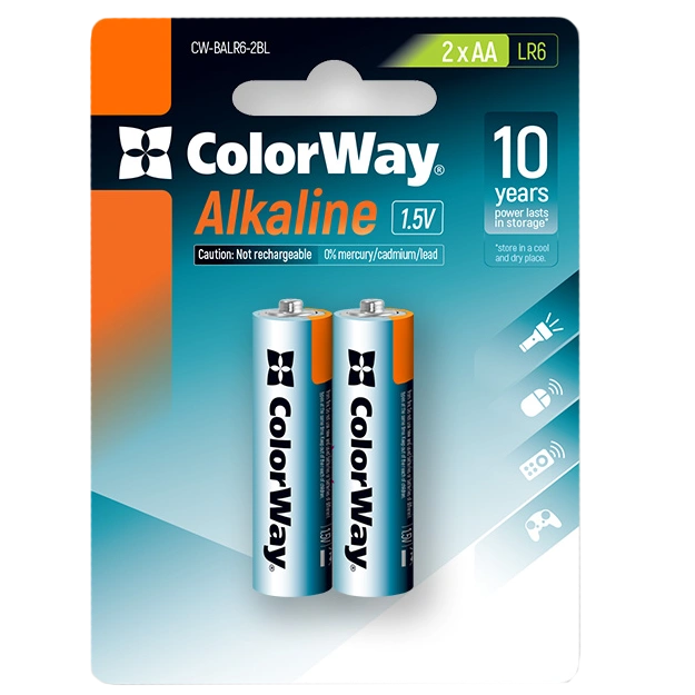 СolorWay Alkaline Power лужні AA (2шт) blister