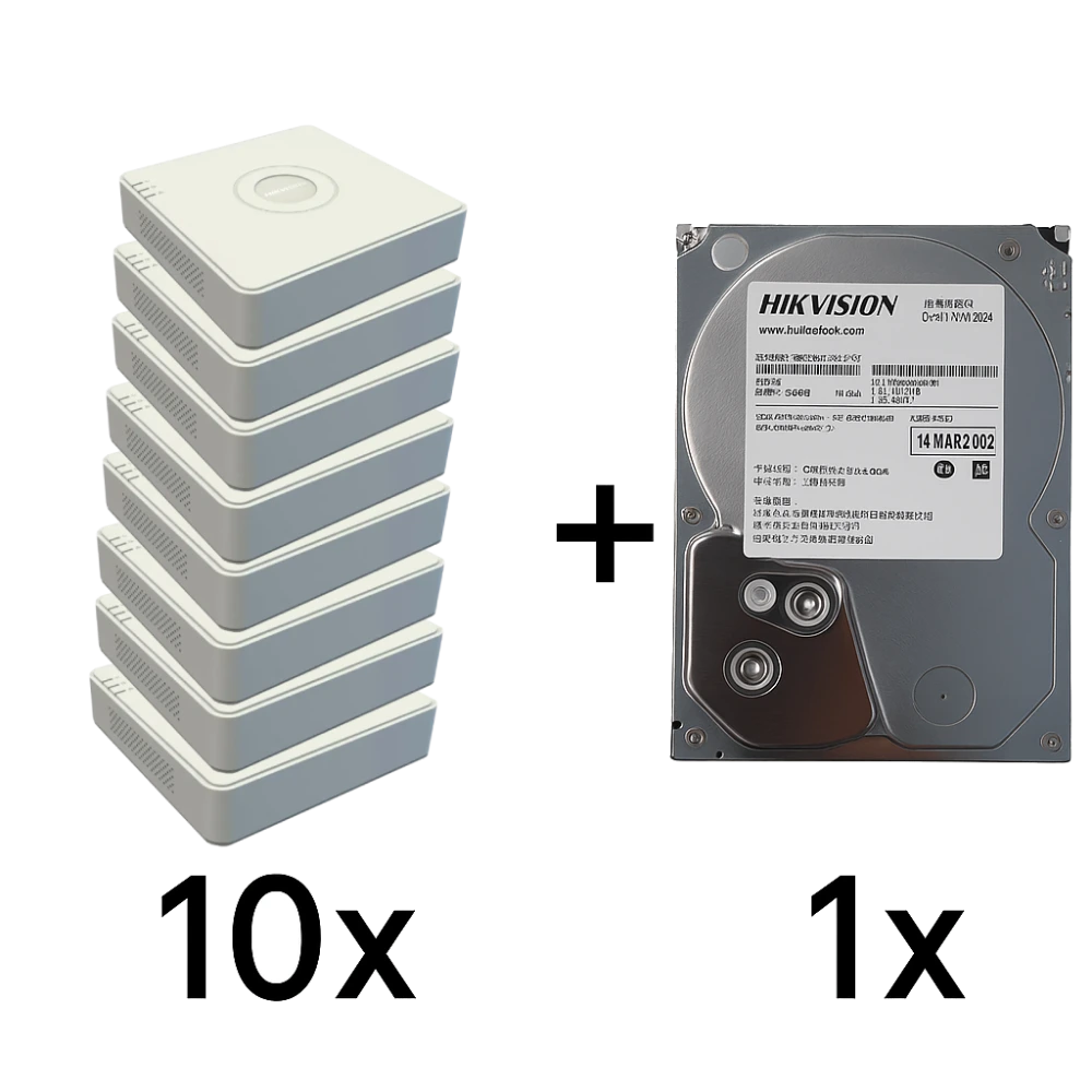 DS-7108NI-Q1(D) 10 шт + DS20HKVS-VX1