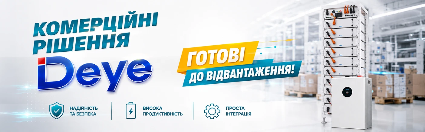 Deye BOS-A: батареї, блок керування та стійки — все одночасно на складі