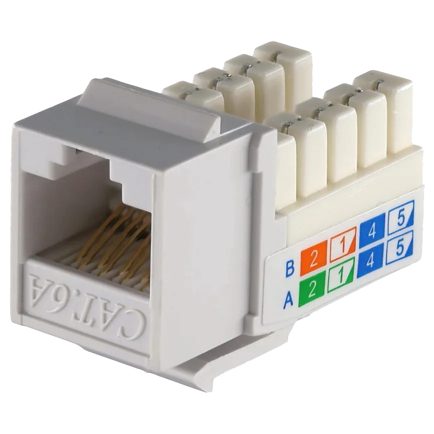 KeyStone RJ45 UTP, кат. 5e, 6, 6a, 110, Slim, W -16.6 мм