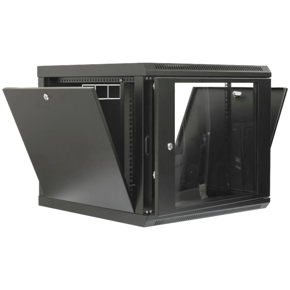 19" 9U 600x500x507мм акрилове скло чорна