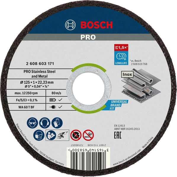 Bosch PRO for Inox 125×1 мм