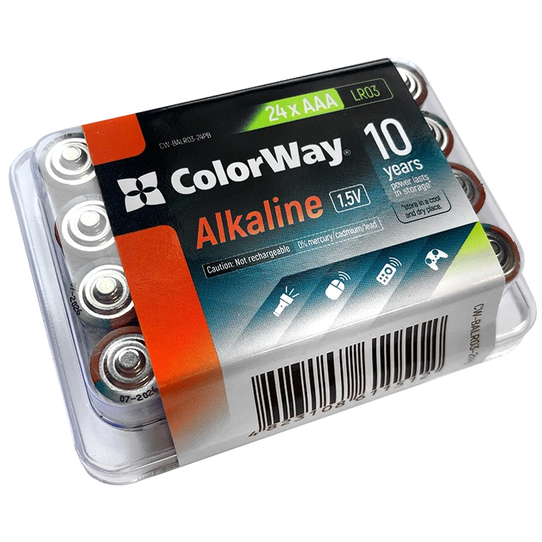 СolorWay Alkaline Power лужні AAA (24шт) plastic box