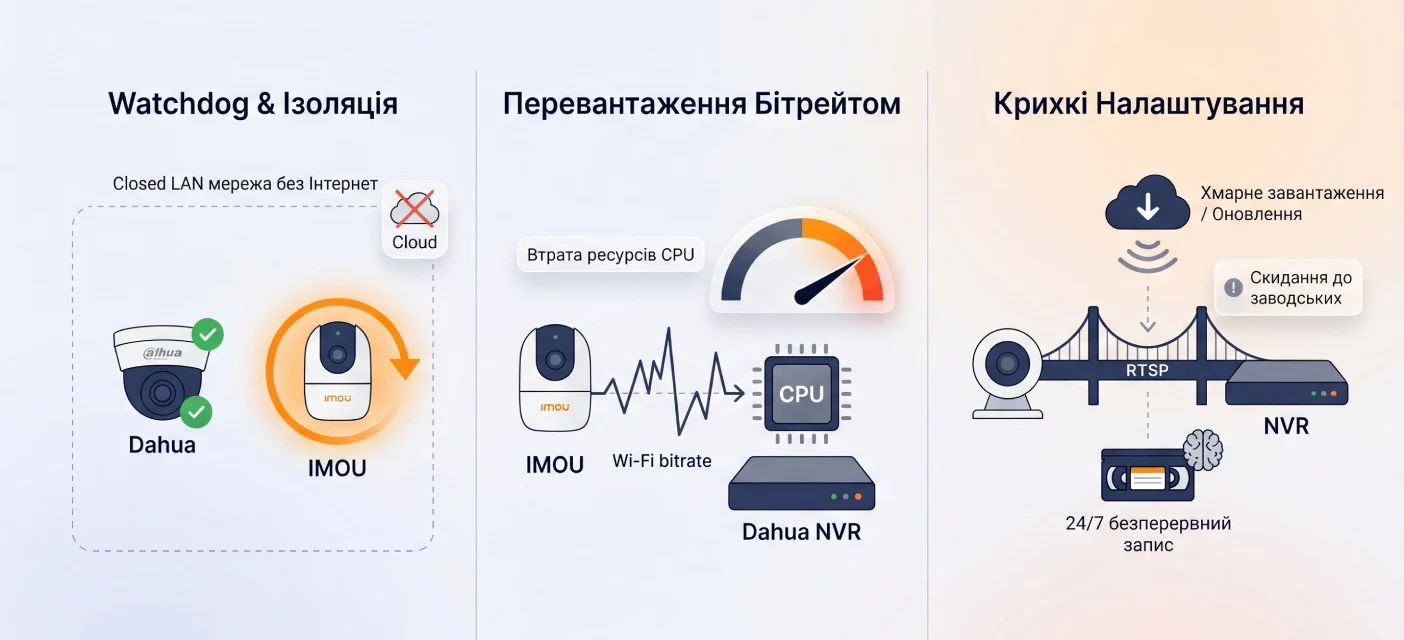 Правило екосистем: Як розділення об'єктів на Dahua та IMOU рятує стабільність відеонагляду