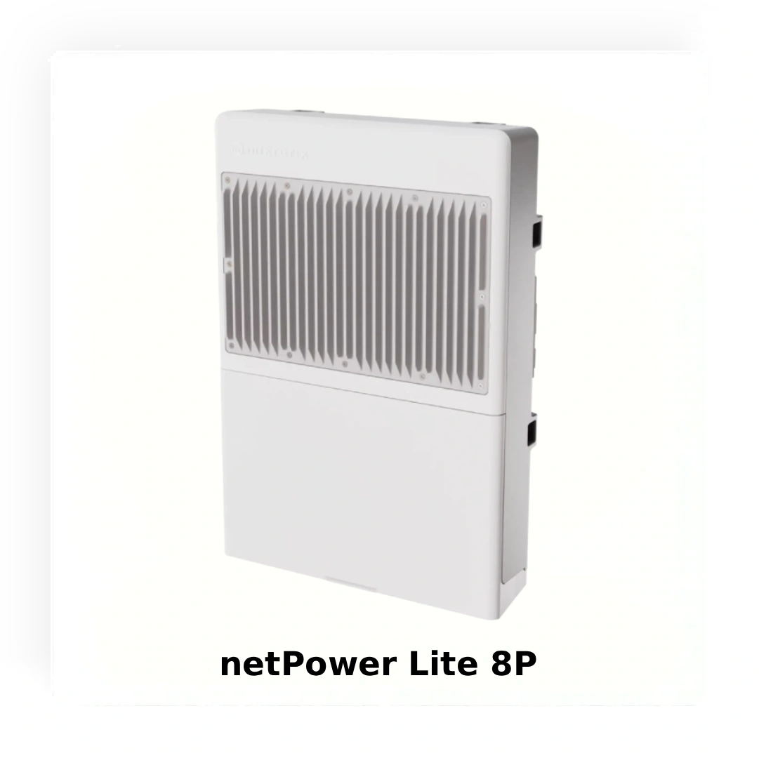 MikroTik netPower Lite 8P: вуличний PoE-вузол із 10G для сучасних IP-мереж