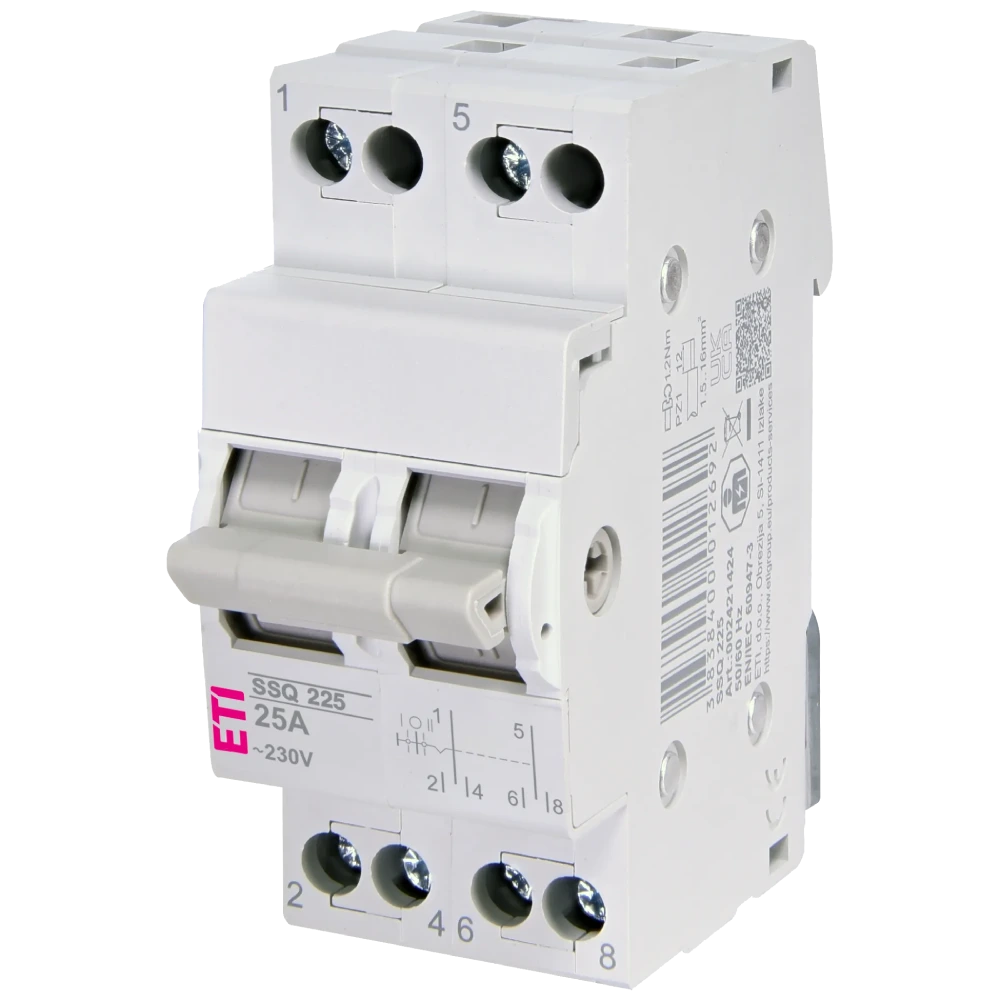 ЕТІ SSQ 225 "1-0-2" 2p 25A