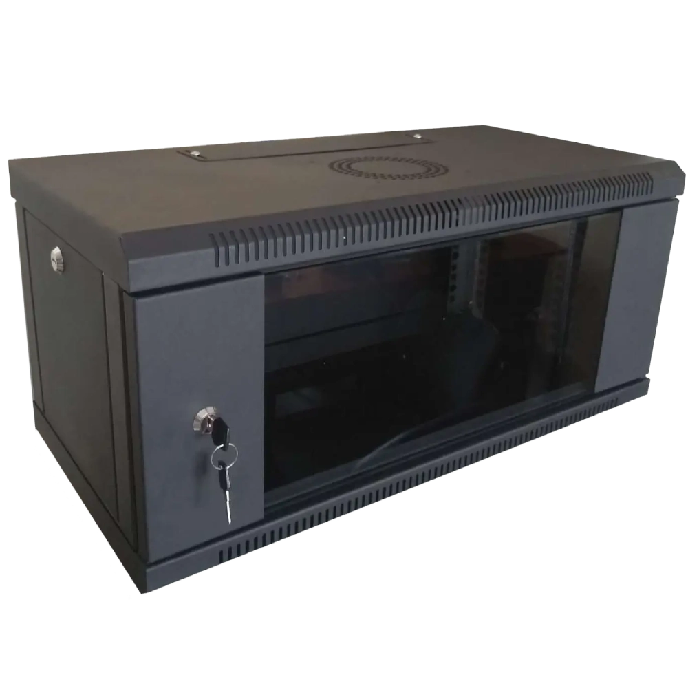 Шкаф коммутационный настенный 6U 600x350 разборный черный