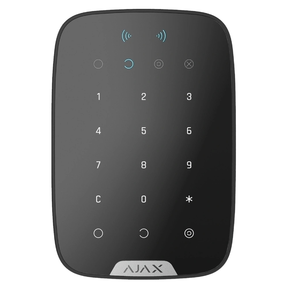 Ajax Keypad S Plus (8PD) black Бездротова клавіатура з підтримкою захищених карток і брелоків