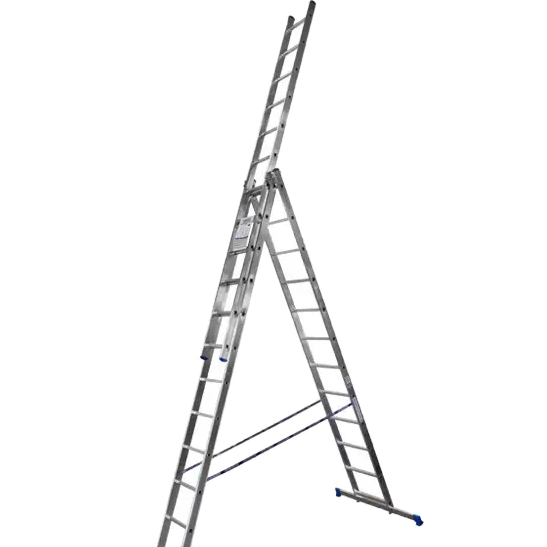 Алюминиевая трехсекционная лестница 3х12 ступеней