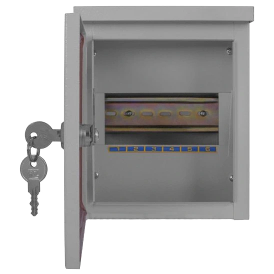 Шкаф металлический, под 6мод., герметичный IP54, навесной, с замком