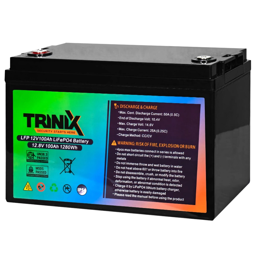 TRINIX LiFePo4 100 Ah 12V Акумуляторна батарея