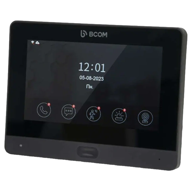 BCOM BD-760FHD/T Black Відеодомофон