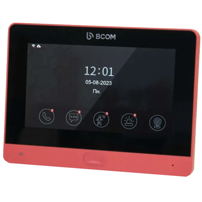BCOM BD-760FHD/T Red Відеодомофон