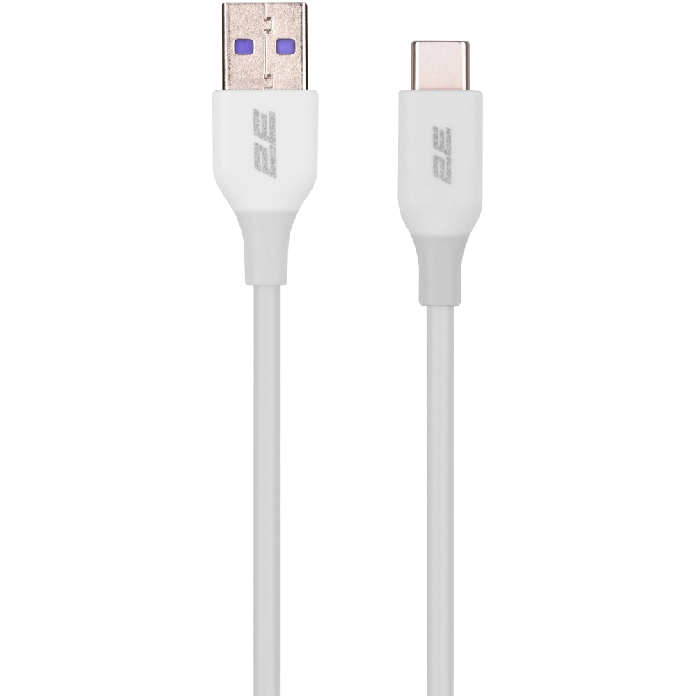 2E Type-C, Glow USB-A > USB-C Кабель заряджання/синхронізації 1м білий