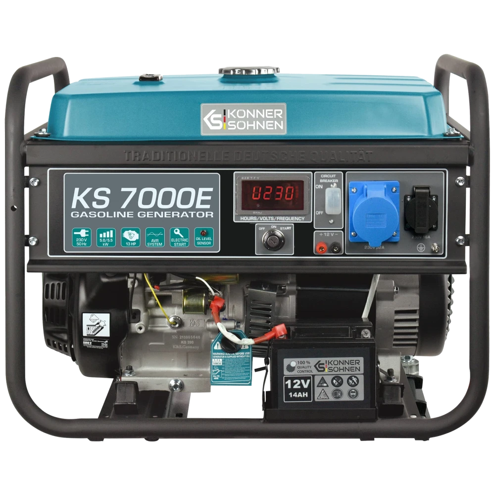 Konner&Sohnen KS 7000E Генератор бензиновий 230В 5.5кВт електростартер