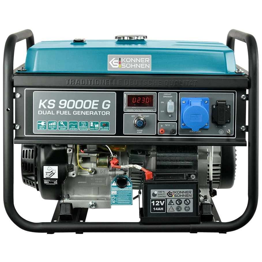 Konner&Sohnen KS 9000E G Генератор газо-бензиновий 230В 6.5кВт електростартер