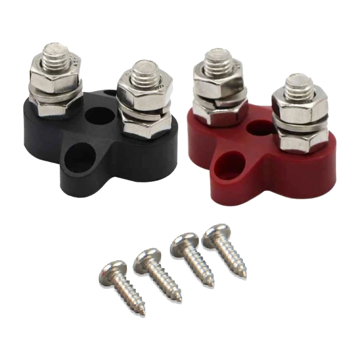 Victron Energy Dual Terminal Stud M8-linked set (1 red/1 black)