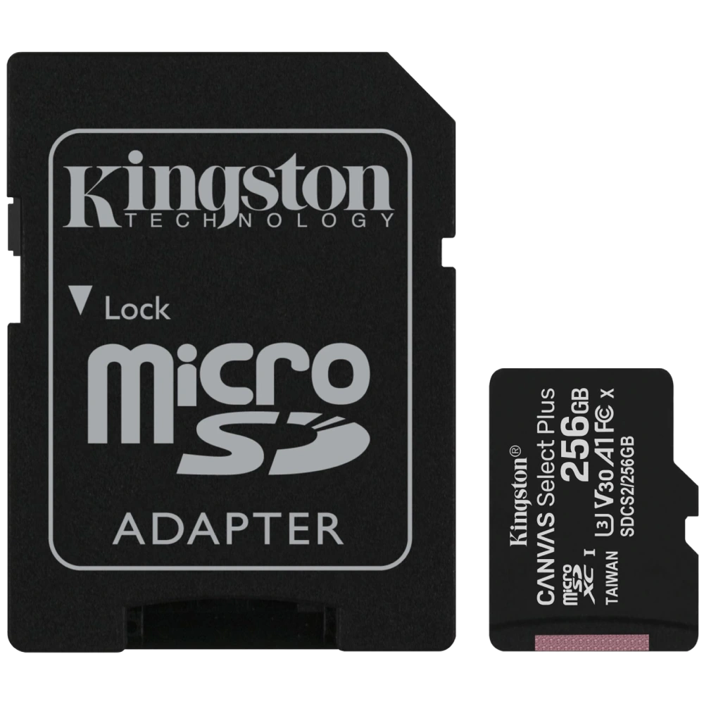 Kingston 256GB micSDXC Canvas Select Plus 100R A1 C10 Card