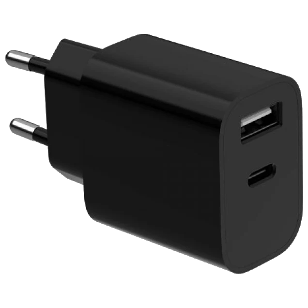 Gembird TA-UC-2AC12-01-BK 1xUSB-A+1xUSB-C 5V/2.4A 12W