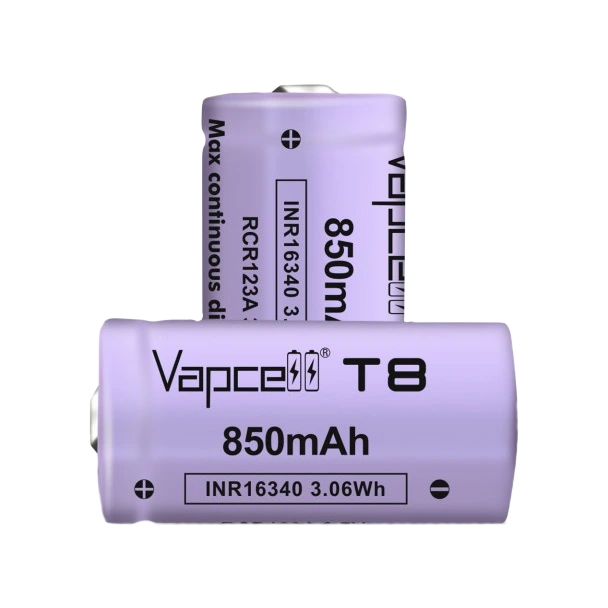 Vapcell T8 INR16340 (CR123A) 850 mah 3A, Li-ion