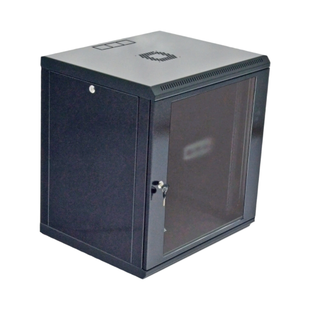 Шкаф 19"12U, 600x500x640мм (Ш*Г*В), эконом, акриловое стекло, серый