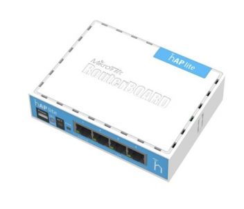 MikroTik hAP lite (RB941-2nD) 2.4GHz Wi-Fi точка доступу з 4-портами Ethernet для домашнього використання
