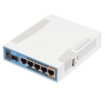 MikroTik hAP ac (RB962UiGS-5HacT2HnT) Двохдіапазонна Wi-Fi точка доступу з 5-портами Ethernet для домашнього використання