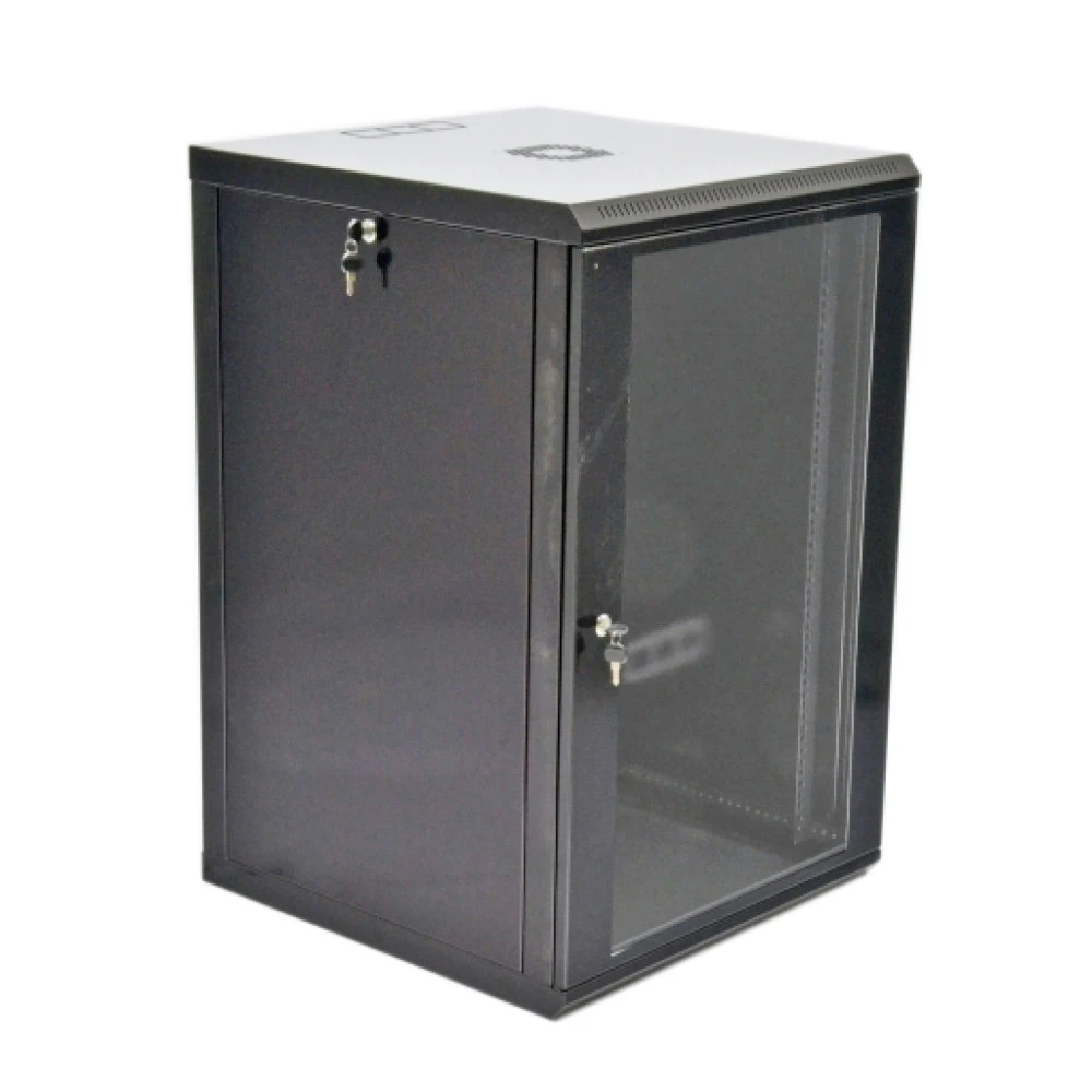 Шкаф 19"18U, 600x600x907мм (Ш*Г*В), эконом, акриловое стекло, черный